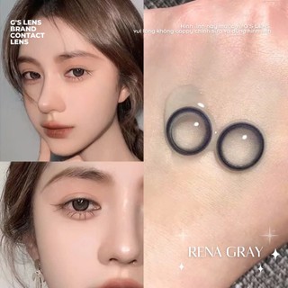Kính áp tròng Gslens RENA GRAY màu xám xanh tự nhiên hot Douyin cận 6 tháng G.DIA 14.2mm có độ (0-8)