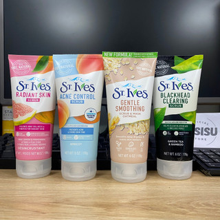 Sữa rửa mặt mụn đầu đen ST.IVES 170g -Tẩy tế bào chết trà xanh/mơ/yến mạch/cam chanh stives có hạt