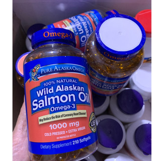 viên uống dầu cá hồi salmon 210v pure alaska omega-3 wild alaskan salmon oil 1000mg 210 viên của mỹ