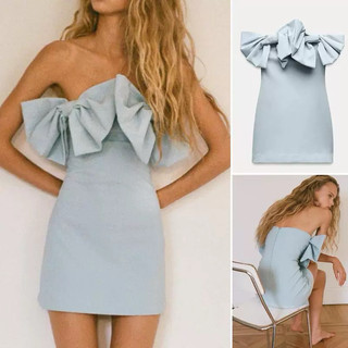 [ORDER - sẵn S] VÁY CÚP NGỰC NƠ BABYBLUE