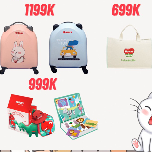 Quà tặng tã bỉm Huggies cho bé chính hãng Huggies