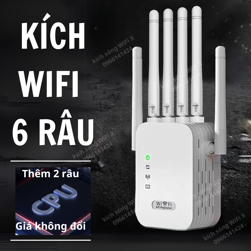 Kích sóng Wifi 6 râu tốc độ cao 300Mbs. Mở rộng vùng phủ sóng, cải thiện tốc độ mạng Wifi, khắc phục mất sóng giật lag | BigBuy360 - bigbuy360.vn