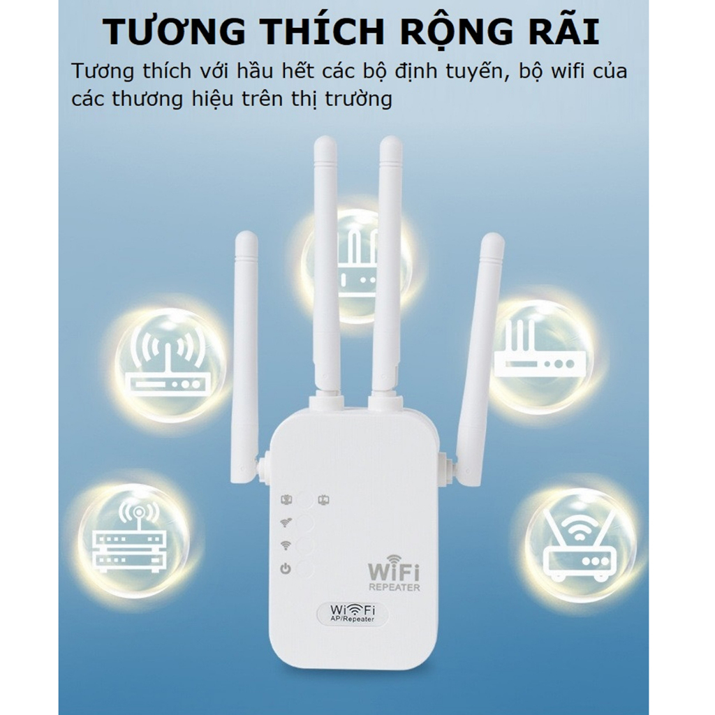 Kích sóng Wifi 6 râu tốc độ cao 300Mbs. Mở rộng vùng phủ sóng, cải thiện tốc độ mạng Wifi, khắc phục mất sóng giật lag | BigBuy360 - bigbuy360.vn