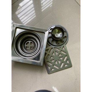 Hố ga 12x12cm vuông inox 201 hàng chất lượng cao Phi 60
