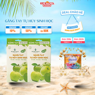 Bao tay nilong Tự Hủy Sinh Học STAVIAN bao tay nilong làm bếp dọn vệ sinh dùng 1 lần ( Hộp 65c  )