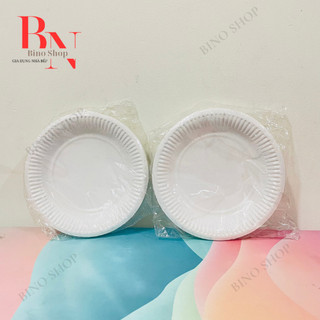 Dĩa giấy trắng 13cm - xấp 20 cái