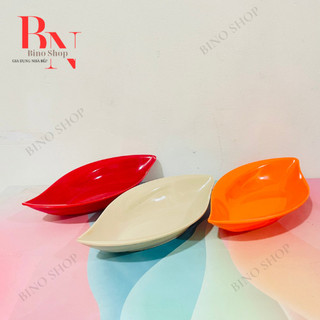 Dĩa Nhựa Melamine Hình Lá Nhiều Size