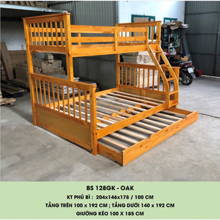 🍁Giường 3 Tầng BF 128 ( Gỗ Tự Nhiên)