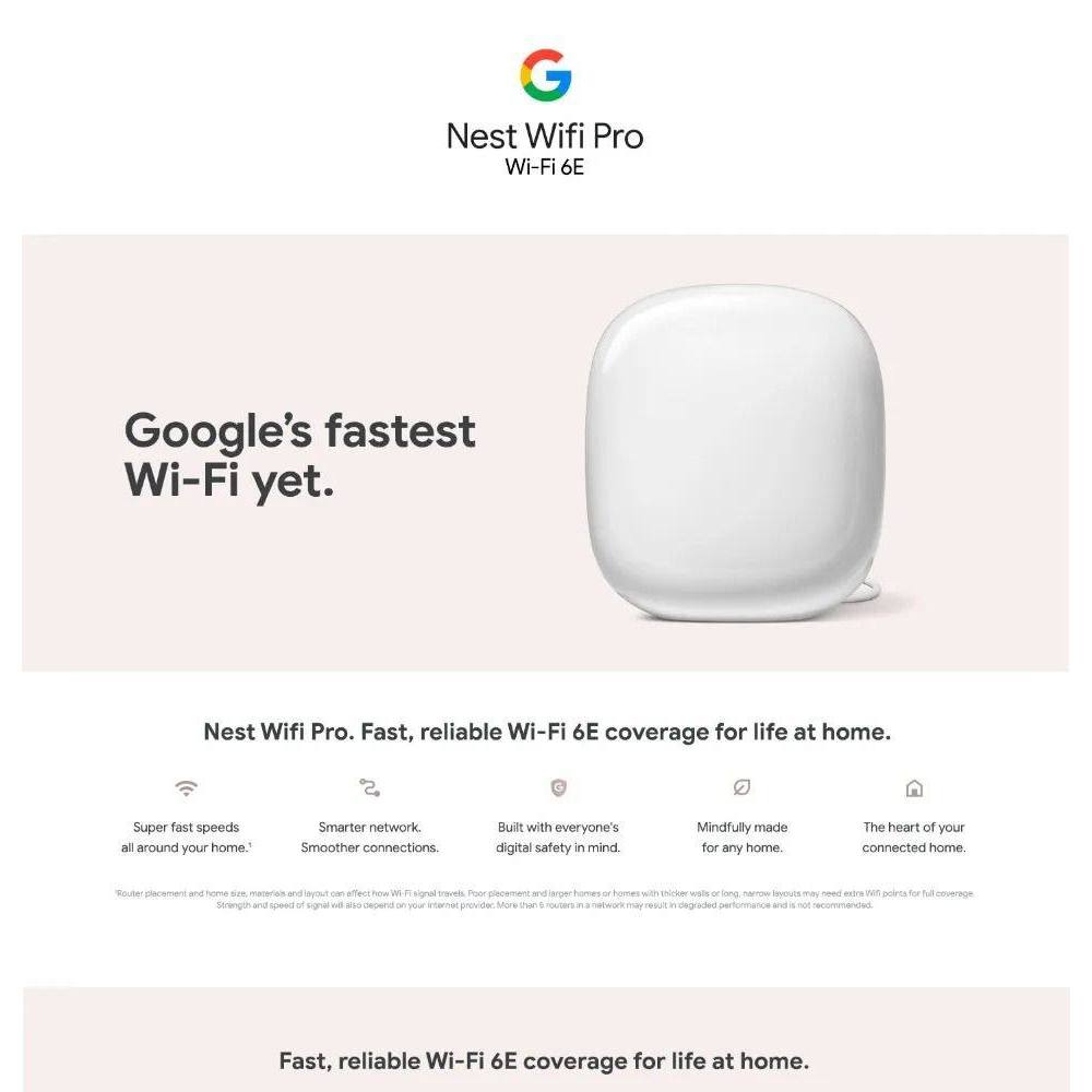 Google Nest Wifi Pro - Thiết bị phát Wifi từ Google - Mới, Chính hãng