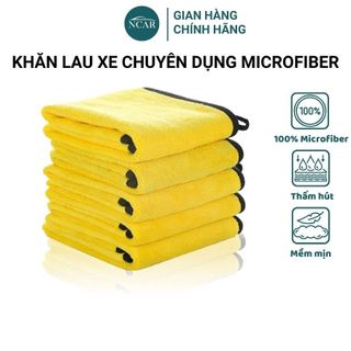 Khăn Lau Xe Chuyên Dụng Microfiber Siêu Thấm Không Bị Sơ Rối, 2 Lớp Dày Dặn Không Dụng Lông
