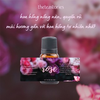 Tinh dầu hoa hồng 10ml nguyên chất giúp thư giãn, thơm phòng -  The Tea Stories