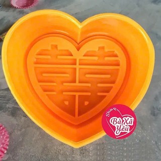 Khuôn nhấn xôi trái tim - chữ hỷ 15cm - bx2406