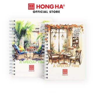 Sổ lò xo 200 trang a6 hồng hà bistro - 2836