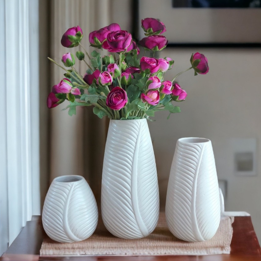 Bình hoa gốm sứ dáng LÁ