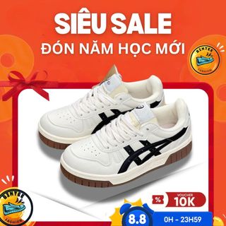 Giày Asics Court MZ Cream Black Gum Nam Nữ - Bản Cao Cấp Full Phụ Kiện - BINTEE