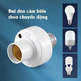 Đui đèn cảm biến chuyển động tự bật tắt E27🍀FREESHIP🍀Đuôi đèn xoáy cảm ứng chuyển động radar vi sóng tiết kiệm điện