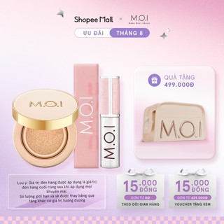 Bộ đôi M.O.I Phấn nước Premium Baby Cushion và Son kem M.O.I phiên bản mùa xuân
