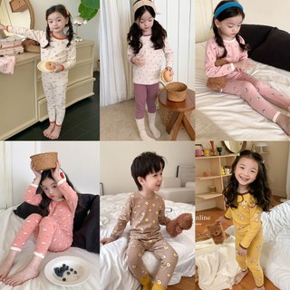 Bộ thu đông dài tay cho bé gái/ trai DMINT chất cotton mềm mịn- Bộ ngủ AMBB KIDS cho bé từ 1-8 tuổi