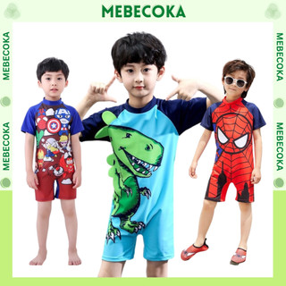 Đồ bơi trẻ em ,bộ đồ bơi trẻ em áo liền quần lửng chất LYCRA Hàn cao cấp họa tiết khủng long cho bé trai