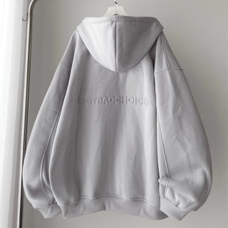 Áo Hoodie Zip Nỉ Unisex Form Rộng NOTBADCHOICE - Áo khoác nỉ Dây Kéo Hai Chiều Phá Cách Hot Trend