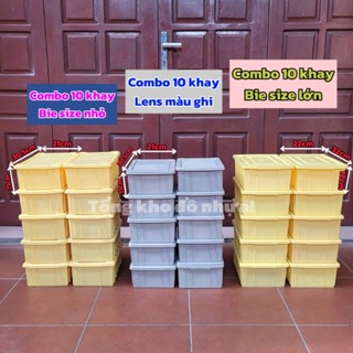 Combo 5-10 hộp nhựa  Khay nhựa đựng đồ thanh lý có nắp đựng ốc vít, nuôi cá, linh kiện phụ kiện