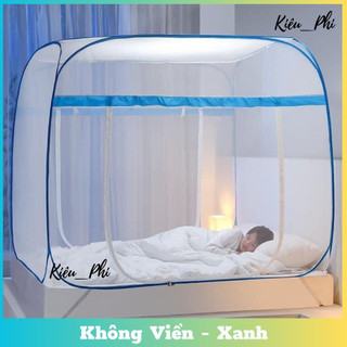 Màn chụp tự bung đỉnh vuông người lớn - mùng tự bung gia đình chống muỗi 1m6, 1m8, 2m2  gấp gọn Kiều Phi