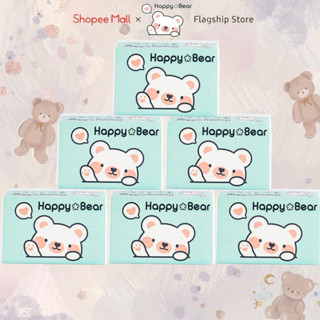  Giấy rút trắng HAPPY BEAR 360 Tờ 3 Lớp mềm mịn sản xuất đóng gói tự động an toàn chất liệu mềm dai mịn 
