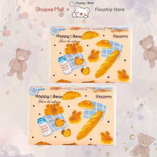 Combo 24 gói giấy gấu trúc tre vàng Happy Bear siêu dai mềm mịn 3 lớp