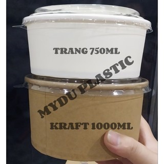 THÙNG 500 TÔ GIẤY+ NẮP SIZE 750ML, 1000ML