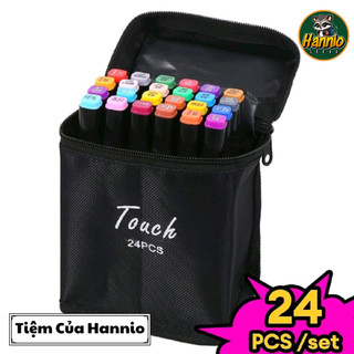 Bộ 24 bút dạ 2 đầu Maker Touch Cool kèm túi đựng bút, hoạ cụ tô màu chuyên nghiệp để vẽ tranh