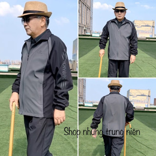 Bộ Quần Áo Gió Nam Trung Niên Quảng Châu Cao Cấp Tặng Bố, Lót Lưới và Lót Lông cả Quần và Áo Cực Ấm + ẢNH THẬT