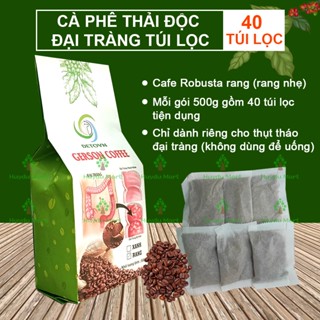Cà phê thải độc đại tràng, cà phê Robusta rang nhẹ (Gói 500g gồm 40 túi lọc ), chỉ giành riêng cho thải độc đại tràng