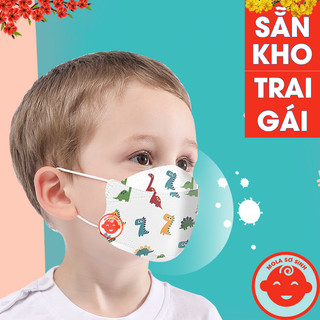 Khẩu Trang Cho Bé 4D KF94 Từ 3-12 Tuổi Kháng Khuẩn Công Nghệ Hàn Quốc Chất Lượng Cao