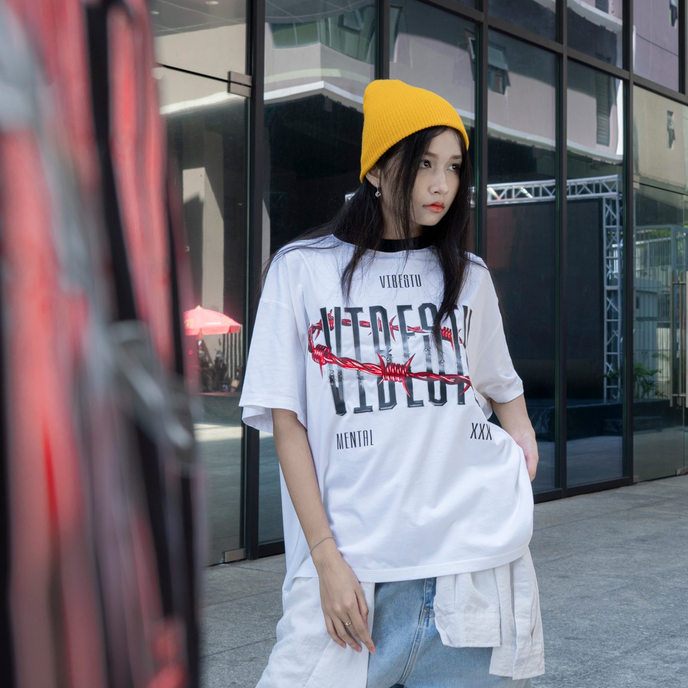 Áo Thun Local Brand VIBESTU "Chain Hook", Áo Thun Boxy Form Rộng Unisex 250Gsm 100% Cotton | BigBuy360 - bigbuy360.vn