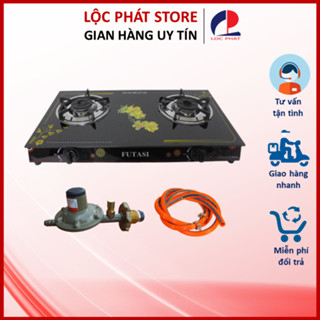 Bếp Gas Đôi Mặt Kính Giá Rẻ Kèm Van Dây