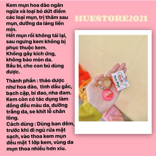 Kem mụn hoa đào, dưỡng trắng mịn da.