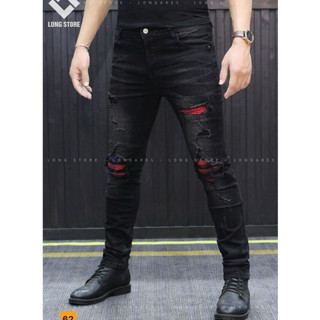 Quần jean nam rách vá da cao cấp mẫu mới nhất hiện nay hàng chuẩn shop NNH8888 en25