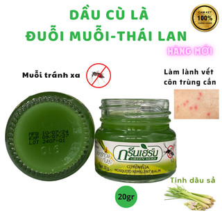 Cù là đuổi muỗi Citronela Green nắp thiếc - Nội địa Thái Lan