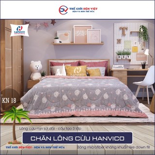 Chăn lông cừu hanvico 3 lớp - kn 18 - kích thước 210 x 240cm