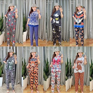 (70kg - 90kg) SET ĐỒ NỮ ÁO TAY NGẮN QUẦN DÀI BIGSIZE THUN LẠNH - BỘ ĐỒ DÀI MẶC NHÀ MẶC NGỦ CHẤT VẢI MỊN MÁT