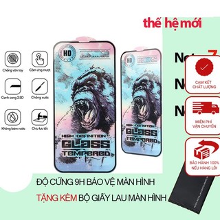 Kính cường lực iphone  king.kong xanh full màn 6/6plus/7/8/7plus/x/xs/xsmax/11/11promax/12/13/13/14 pro max promax plus