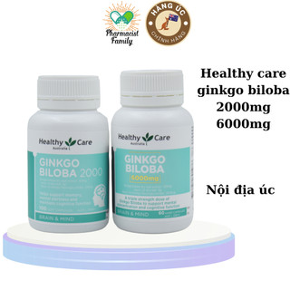 Bổ não [Úc] Healthy Care Ginkgo Biloba 2000mg - 100 viên 6000mg - 60 viên