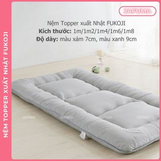 Topper Nệm JAFUMA , Đệm Bông Xuất Nhật Trải Sàn Cao Cấp 1mx2m, 1m2x2m, 1m4x2m, 1m6x2m, 1m8x2m