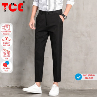 Quần âu nam , quần vải tây âu giành cho học sinh , sinh viên công sở - chất vải cotton cao cấp kiểu dáng đen trơn