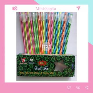Set 10 Bút Bi Nến IT31 Loại Dài 18cm Ngòi Nhỏ Viết Mượt