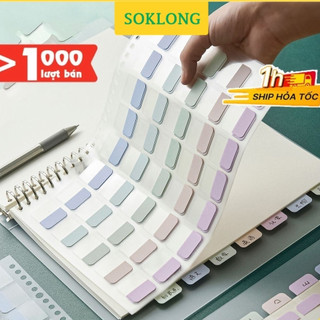 Tab phân trang + miếng đánh dấu chỉ mục trang sách nhiều màu khổ A5 và B5 P10 gắn sổ còng