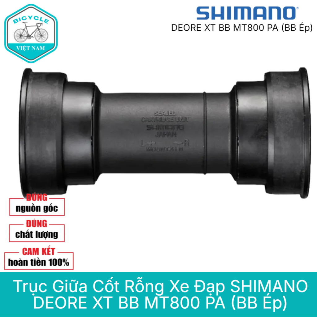 Trục Giữa Cốt Rỗng Xe Đạp SHIMANO DEORE XT BB MT800 PA (BB ÉP) – Hàng Chính Hãng