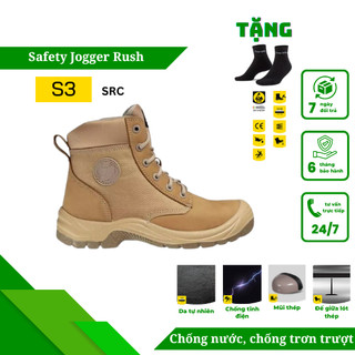 Giày Bảo Hộ Da Bò Đi Công Trình Safety Jogger Rush S3 SRC