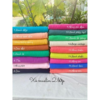 vải xô muslin màu