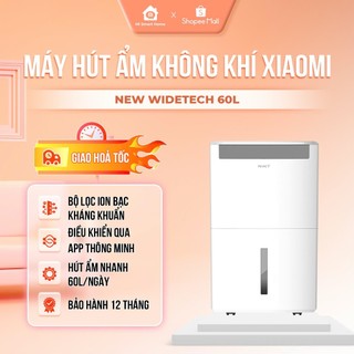 Máy hút ẩm không khí thông minh Xiaomi New Widetech 60L Công suất cao, Bộ lọc Ion bạc, Kết nối wifi